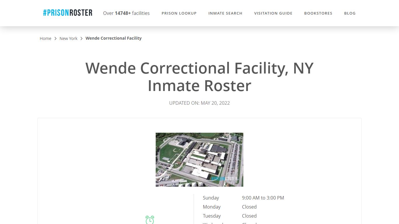 Wende Correctional Facility, NY Inmate Roster