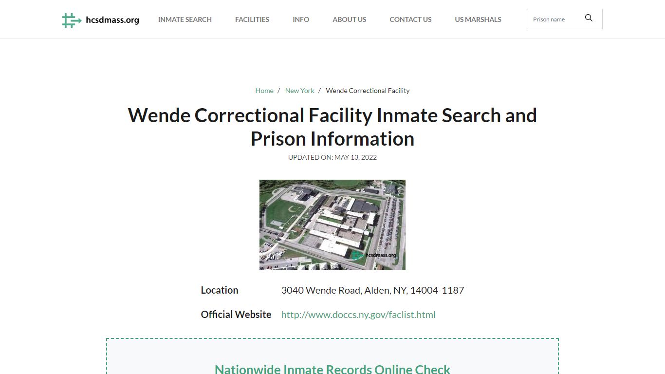 Wende Correctional Facility Inmate Search, Visitation ...